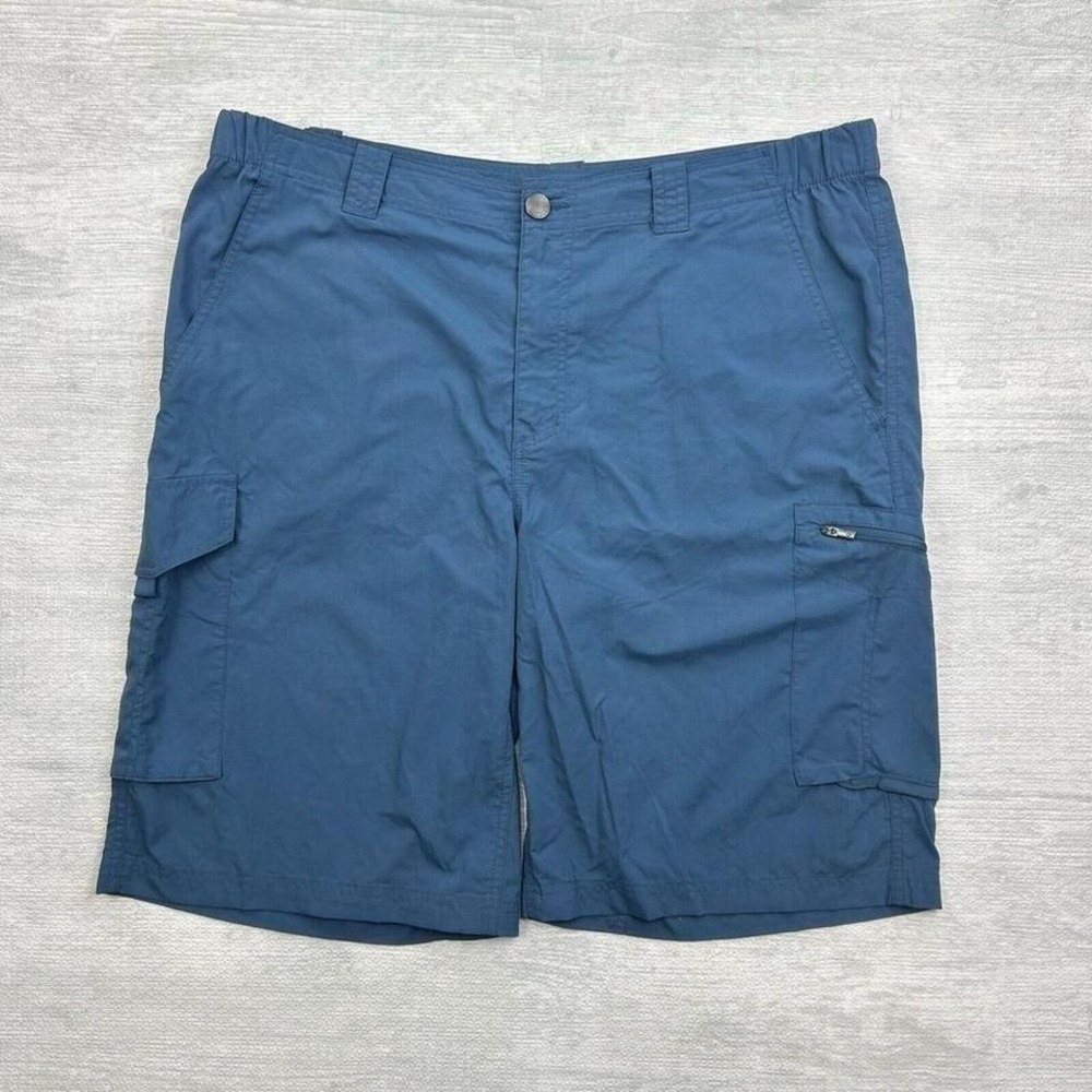 Columbia PFG Terminal Tackle Shorts Mens‎ 38 Blue PFG Fishing Cargo 12" Inseam